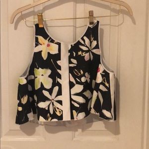 Clover canyon M floral crop top